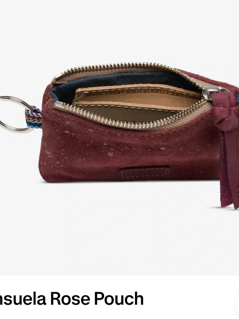Consuela (Rose) Suede Pouch